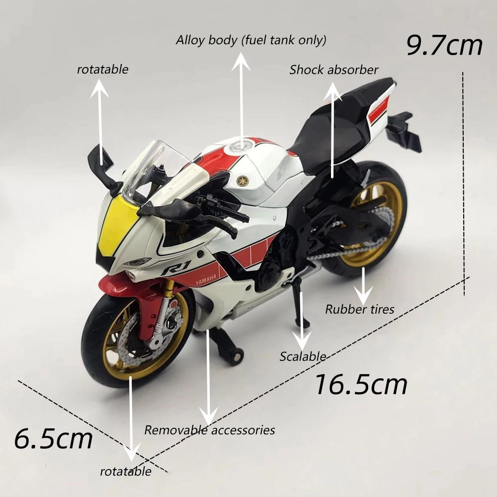 1/12 Scale Yamaha YZF-R1M Moto - огляд і ціна Model Kit Yamaha