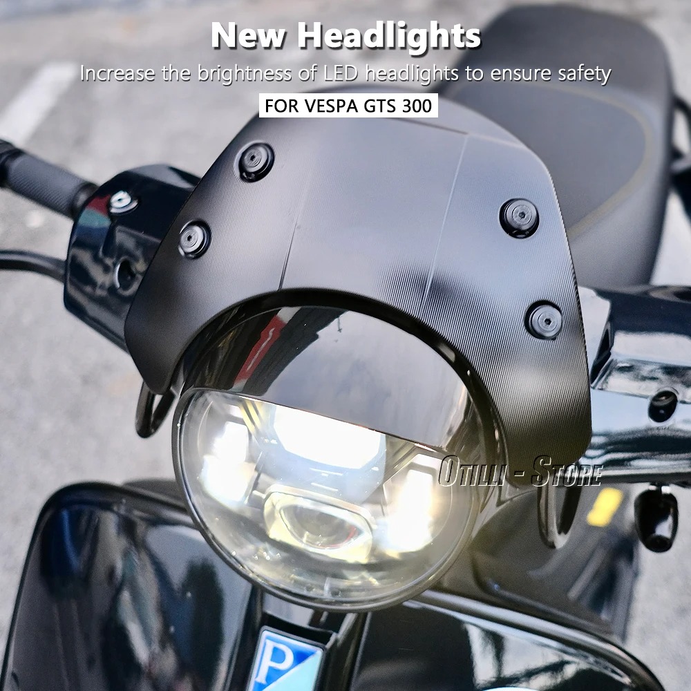 LED Headlight Assembly Black C - огляд і ціна Model Kit Vespa